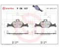Sada brzdovch destiek BREMBO ‐ BRE P06107