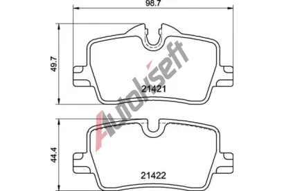BREMBO Sada brzdovch destiek BRE P06113, P 06 113