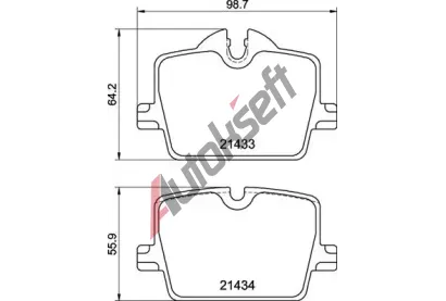 BREMBO Sada brzdovch destiek BRE P06114, P 06 114