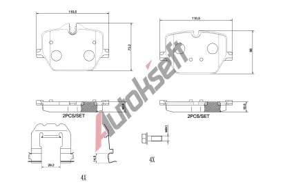 BREMBO Sada brzdovch destiek BRE P06116, P 06 116