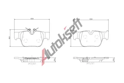 BREMBO Sada brzdov�ch desti�ek BRE P06117, P 06 117