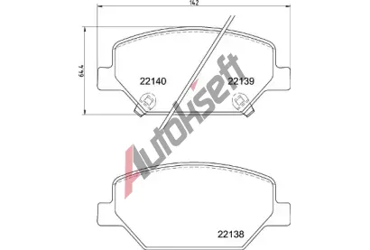 BREMBO Sada brzdovch destiek BRE P07007, P 07 007