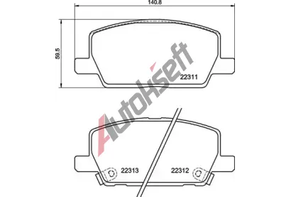 BREMBO Sada brzdovch destiek BRE P07012, P 07 012
