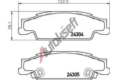 BREMBO Sada brzdovch destiek BRE P 09 007, BRE P09007