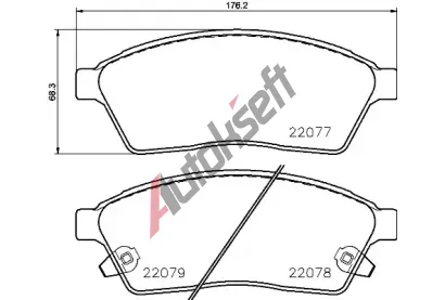 BREMBO Sada brzdovch destiek BRE P09009, BRE P 09 009