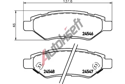BREMBO Sada brzdovch destiek BRE P09014, P 09 014