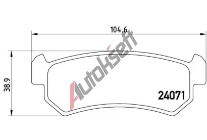 BREMBO Sada brzdovch destiek - kotouov brzda BRE P10001, P 10 001