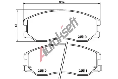 BREMBO Sada brzdovch destiek - kotouov brzda BRE P10003, P 10 003
