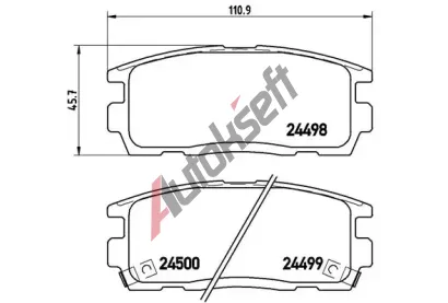 BREMBO Sada brzdovch destiek - kotouov brzda BRE P10004, P 10 004