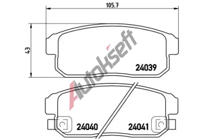 BREMBO Sada brzdovch destiek - kotouov brzda BRE P10005, P 10 005