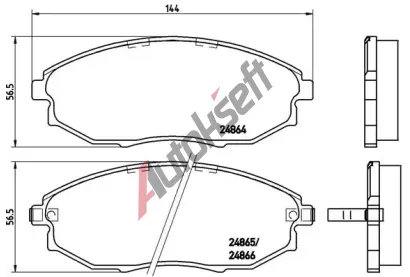 BREMBO Sada brzdovch destiek - kotouov brzda BRE P10007, P 10 007