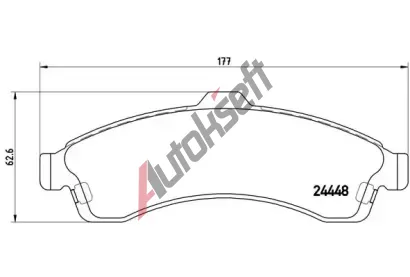 BREMBO Sada brzdovch destiek BRE P10009, P 10 009