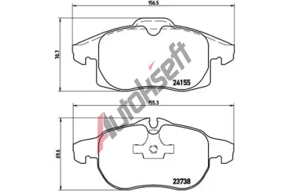 BREMBO Sada brzdovch destiek - kotouov brzda BRE P10011, P 10 011