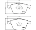 BREMBO Sada brzdovch destiek - kotouov brzda ‐ BRE P10012