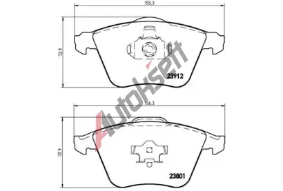 BREMBO Sada brzdovch destiek - kotouov brzda BRE P10012, P 10 012