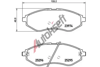 BREMBO Sada brzdovch destiek BRE P10057, P 10 057