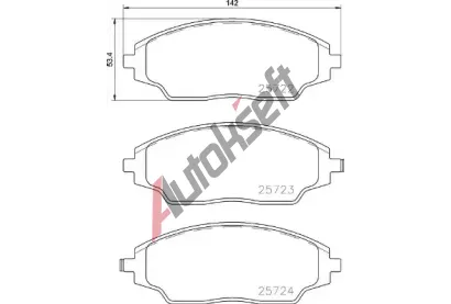 BREMBO Sada brzdovch destiek BRE P 10 070, BRE P10070
