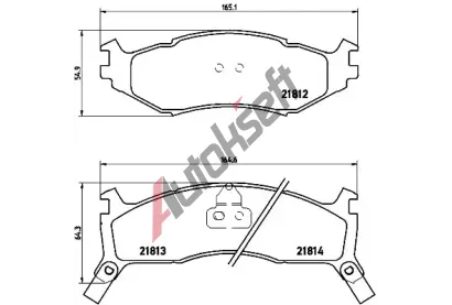 BREMBO Sada brzdovch destiek - kotouov brzda BRE P11006, P 11 006