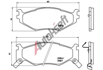 BREMBO Sada brzdovch destiek - kotouov brzda BRE P11007, P 11 007