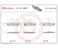 BREMBO Sada brzdovch destiek - kotouov brzda ‐ BRE P11011