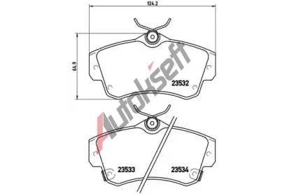 BREMBO Sada brzdovch destiek - kotouov brzda BRE P11012, P 11 012