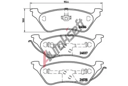 BREMBO Sada brzdovch destiek - kotouov brzda BRE P11014, P 11 014