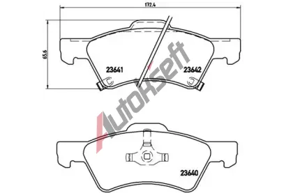 BREMBO Sada brzdovch destiek - kotouov brzda BRE P11015, P 11 015