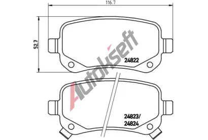 BREMBO Sada brzdovch destiek - kotouov brzda BRE P11021, P 11 021