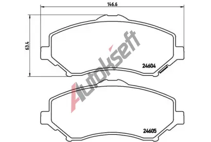 BREMBO Sada brzdovch destiek - kotouov brzda BRE P11022, P 11 022