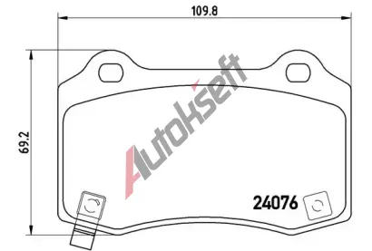 BREMBO Sada brzdovch destiek BRE P11024, P 11 024