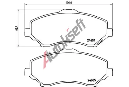 BREMBO Sada brzdovch destiek - kotouov brzda BRE P11025, P 11 025