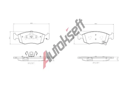 BREMBO Sada brzdovch destiek BRE P11031, P 11 031