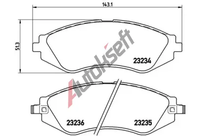 BREMBO Sada brzdovch destiek - kotouov brzda BRE P15002, P 15 002