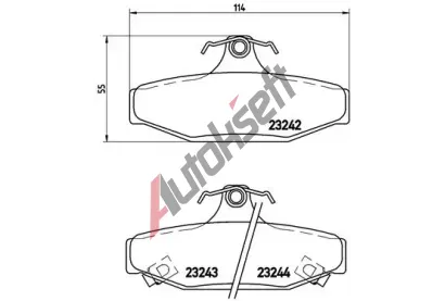 BREMBO Sada brzdovch destiek - kotouov brzda BRE P15004, P 15 004