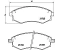 BREMBO Sada brzdovch destiek - kotouov brzda ‐ BRE P15011