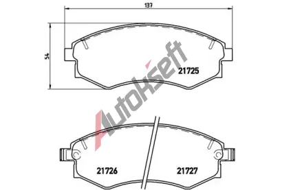 BREMBO Sada brzdovch destiek - kotouov brzda BRE P15011, P 15 011