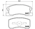 Sada brzdovch destiek BREMBO ‐ BRE P16008