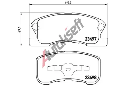 BREMBO Sada brzdovch destiek BRE P16008, P 16 008