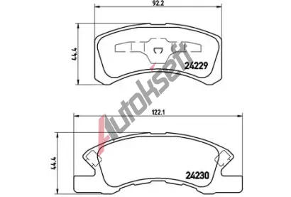 BREMBO Sada brzdovch destiek - kotouov brzda BRE P16011, P 16 011