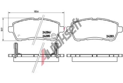 BREMBO Sada brzdovch destiek - kotouov brzda BRE P16013, P 16 013