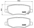 BREMBO Sada brzdovch destiek ‐ BRE P18024