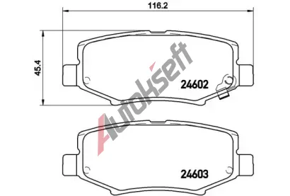 BREMBO Sada brzdovch destiek BRE P18024, P 18 024