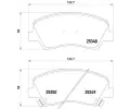 BREMBO Sada brzdovch destiek BREMBO XTRA LINE ‐ BRE P18025X
