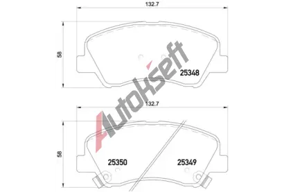 BREMBO Sada brzdovch destiek BREMBO XTRA LINE BRE P18025X, P 18 025X