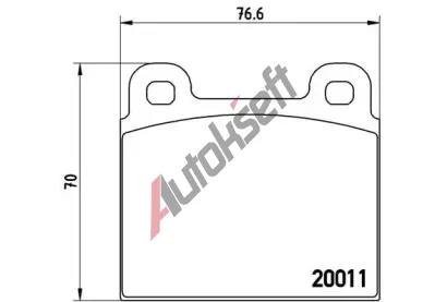 BREMBO Sada brzdovch destiek BRE P23001, P 23 001