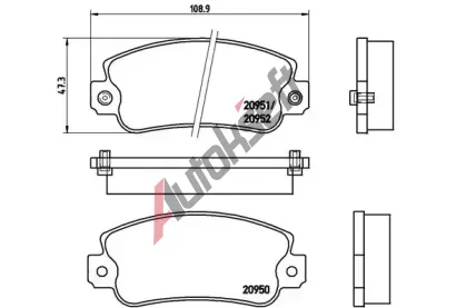 BREMBO Sada brzdovch destiek - kotouov brzda BRE P23013, P 23 013