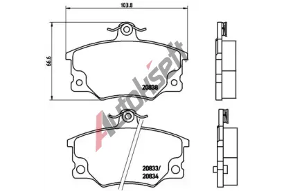 BREMBO Sada brzdovch destiek - kotouov brzda BRE P23017, P 23 017