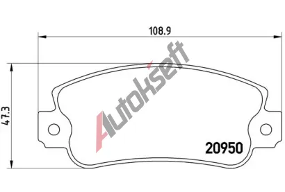 BREMBO Sada brzdovch destiek - kotouov brzda BRE P23021, P 23 021