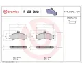 Sada brzdovch destiek BREMBO ‐ BRE P23022