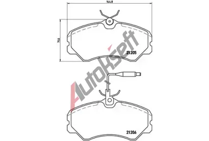 BREMBO Sada brzdovch destiek BRE P23023, P 23 023